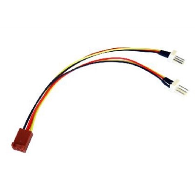 3-Pin Fan (F) to 2 x 3-Pin Fan (M + M) 0.15m OEM Internal Splitter Cable 3-Pin Fan (F) to 2 x 3-Pin Fan (M + M) 0.15m OEM Internal Splitter Cable