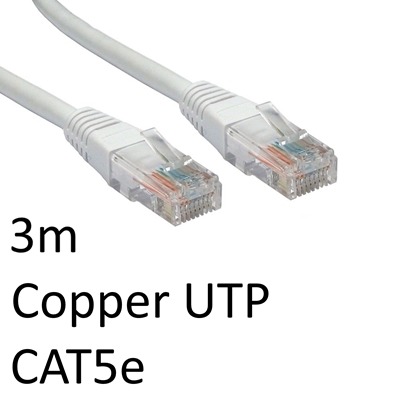 RJ45 (M) to RJ45 (M) CAT5e 3m White OEM Moulded Boot Copper UTP Network Cable RJ45 (M) to RJ45 (M) CAT5e 3m White OEM Moulded Boot Copper UTP Network Cable