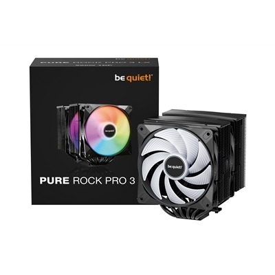 be quiet! Pure Rock Pro 3 LX CPU Cooler, Universal Socket, 2 x Light Wings Fans, 2000RPM, only 34.8dB(A) at maximum fan speed, 250W TDP, 3-year manufacturer’s warranty be quiet! Pure Rock Pro 3 LX CPU Cooler, Universal Socket, 2 x Light Wings Fans, 2000RPM, only 34.8dB(A) at maximum fan speed, 250W TDP, 3-year manufacturer's warranty
