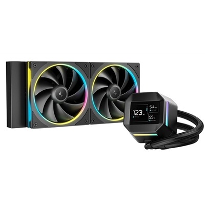 DeepCool LM240 Liquid CPU Cooler with 2.4″ IPS Display, 240mm AIO, Dual 120mm ARGB Fans, Anti-Leak Technology, PWM Pump, Intel LGA 1851/1700 & AMD AM5 Compatible, Black DeepCool LM240 Liquid CPU Cooler with 2.4" IPS Display, 240mm AIO, Dual 120mm ARGB Fans, Anti-Leak Technology, PWM Pump, Intel LGA 1851/1700 & AMD AM5 Compatible, Black
