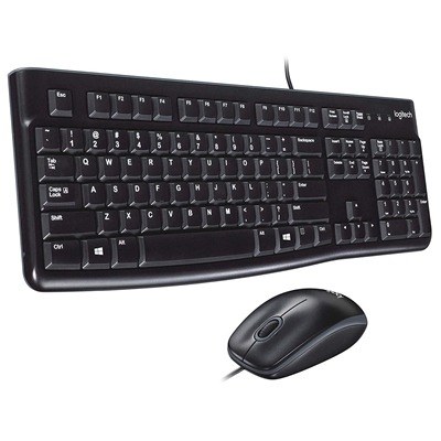 Logitech MK120 Wired Keyboard and Mouse Combo for Windows, Optical Wired Mouse, Full-Size Keyboard, USB Plug-and-Play, Compatible with PC and Laptop, QWERTY UK English Layout, Black Logitech MK120 Wired Keyboard and Mouse Combo for Windows, Optical Wired Mouse, Full-Size Keyboard, USB Plug-and-Play, Compatible with PC and Laptop, QWERTY UK English Layout, Black