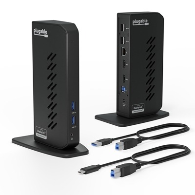 Plugable UD-3900Z USB-A/USB-C Dual Monitor Universal DisplayLink Certified Docking Station Plugable UD-3900Z USB-A/USB-C Dual Monitor Universal DisplayLink Certified Docking Station