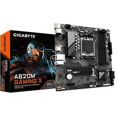 Gigabyte A620M GAMING X AMD AM5 Socket Motherboard, Micro-ATX, 4x DDR5 Slots, 1x M.2 Socket, GbE LAN, 1x DisplayPort / 1x HDMI Port Gigabyte A620M GAMING X AMD AM5 Socket Motherboard, Micro-ATX, 4x DDR5 Slots, 1x M.2 Socket, GbE LAN, 1x DisplayPort / 1x HDMI Port