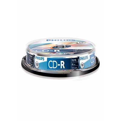 Philips CD-R Recordable 52X 10PK Spindle Philips CD-R Recordable 52X 10PK Spindle