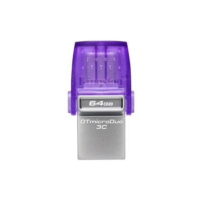 Kingston DataTraveler DTDUO3CG3/64GB 64GB MicroDuo USB OTG Flash Drive, 3C, USB-C and Type A Kingston DataTraveler DTDUO3CG3/64GB 64GB MicroDuo USB OTG Flash Drive, 3C, USB-C and Type A