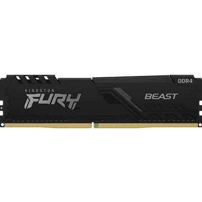 Kingston FURY Beast KF432C16BB/8 8GB (1x 8GB) DIMM System Memory, 3200MHz, DDR4, CL16, Black, Intel XMP Kingston FURY Beast KF432C16BB/8 8GB (1x 8GB) DIMM System Memory, 3200MHz, DDR4, CL16, Black, Intel XMP
