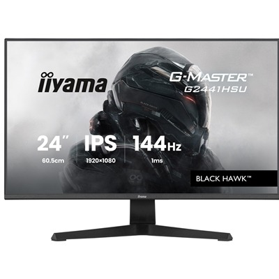 iiyama G-Master Black Hawk gaming monitor G2441HSU-B1 24″ Black, IPS, Ultra Slim Bezel, Full HD, 144Hz, 1ms, FreeSync, HDMI, Display Port, USB Hub iiyama G-Master Black Hawk gaming monitor G2441HSU-B1 24" Black, IPS, Ultra Slim Bezel, Full HD, 144Hz, 1ms, FreeSync, HDMI, Display Port, USB Hub
