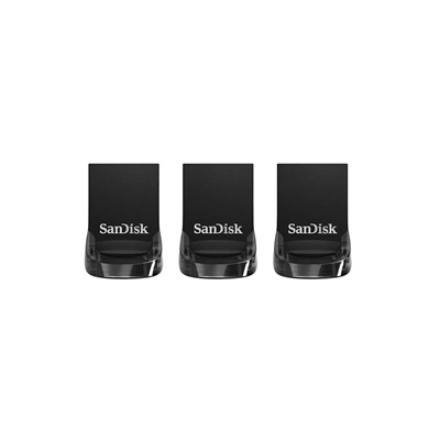 SanDisk Ultra Fit – USB flash drive – 32 GB – USB 3.1 – black (pack of 3) SanDisk Ultra Fit - USB flash drive - 32 GB - USB 3.1 - black (pack of 3)