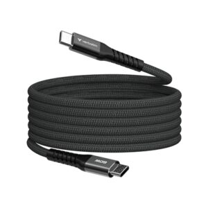 Verbatim (31859) Sync & Charge USB-C to USB-C 60W Magnetic Cable 120cm Black, Supports PD 3.0 and QC 3.0