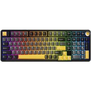 MARVO Titan 98 KG986W Wireless Mechanical Gaming Keyboard, Tri-Mode Connectivity, Wired, 2.4GHz & Bluetooth, Hot-Swappable Mechanical Switches, Vibrant RGB Backlighting, Full-Key Anti-Ghosting - UK Layout