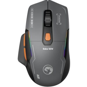 MARVO Duke 50 M368W Wireless Gaming Mouse, Tri-Mode Connectivity USB, 2.4GHz & Bluetooth, 6 DPI levels (800 - 12800), 1000Hz Polling Rate, 13 Mode RGB Backlighting, 79g